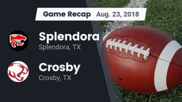 Recap: Splendora  vs. Crosby  2018