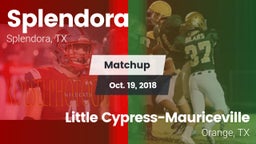 Matchup: Splendora High vs. Little Cypress-Mauriceville  2018