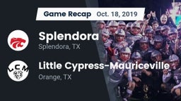 Recap: Splendora  vs. Little Cypress-Mauriceville  2019
