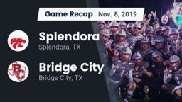 Recap: Splendora  vs. Bridge City  2019