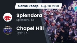 Recap: Splendora  vs. Chapel Hill  2020