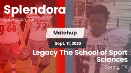 Matchup: Splendora High vs. Legacy The School of Sport Sciences 2020
