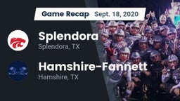 Recap: Splendora  vs. Hamshire-Fannett  2020