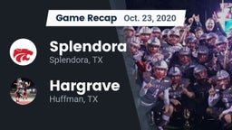 Recap: Splendora  vs. Hargrave  2020