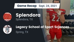 Recap: Splendora  vs. Legacy School of Sport Sciences 2021
