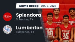 Recap: Splendora  vs. Lumberton  2022