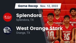Recap: Splendora  vs. West Orange Stark  2022