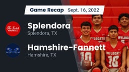 Recap: Splendora  vs. Hamshire-Fannett  2022