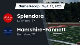 Recap: Splendora  vs. Hamshire-Fannett  2023