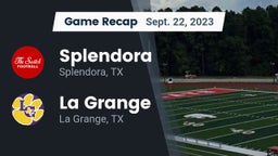 Recap: Splendora  vs. La Grange  2023