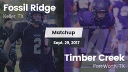 Matchup: Fossil Ridge High vs. Timber Creek  2017