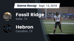 Recap: Fossil Ridge  vs. Hebron  2018