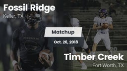 Matchup: Fossil Ridge High vs. Timber Creek  2018