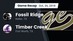 Recap: Fossil Ridge  vs. Timber Creek  2018