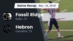 Recap: Fossil Ridge  vs. Hebron  2018