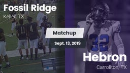 Matchup: Fossil Ridge High vs. Hebron  2019