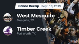 Recap: West Mesquite  vs. Timber Creek  2019