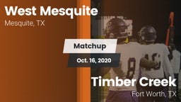 Matchup: West Mesquite High vs. Timber Creek  2020