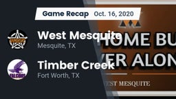 Recap: West Mesquite  vs. Timber Creek  2020