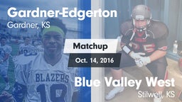 Matchup: Gardner-Edgerton vs. Blue Valley West  2016