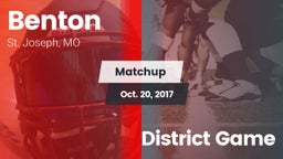 Matchup: Benton  vs. District Game 2017