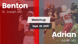 Matchup: Benton  vs. Adrian  2019