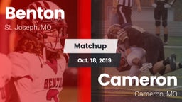Matchup: Benton  vs. Cameron  2019