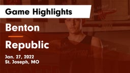 Benton  vs Republic  Game Highlights - Jan. 27, 2022