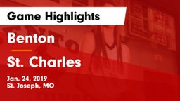 Benton  vs St. Charles  Game Highlights - Jan. 24, 2019