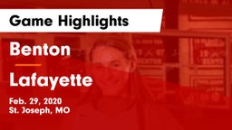 Benton  vs Lafayette  Game Highlights - Feb. 29, 2020
