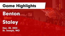 Benton  vs Staley  Game Highlights - Dec. 28, 2023