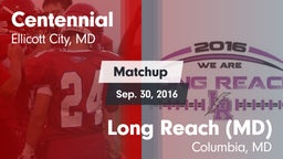 Matchup: Centennial High vs. Long Reach  (MD) 2016