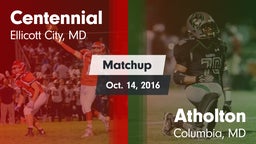 Matchup: Centennial High vs. Atholton  2016