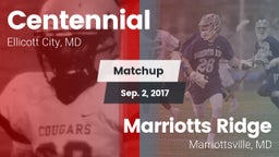 Matchup: Centennial vs. Marriotts Ridge  2017