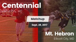 Matchup: Centennial vs. Mt. Hebron  2017