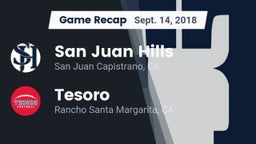 Recap: San Juan Hills  vs. Tesoro  2018