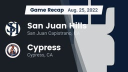 Recap: San Juan Hills  vs. Cypress  2022
