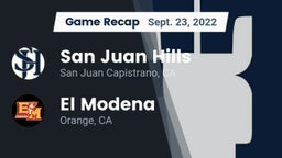 Recap: San Juan Hills  vs. El Modena  2022