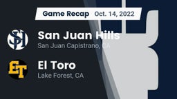 Recap: San Juan Hills  vs. El Toro  2022