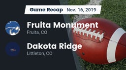 Recap: Fruita Monument  vs. Dakota Ridge  2019