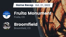 Recap: Fruita Monument  vs. Broomfield  2022