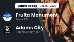 Recap: Fruita Monument  vs. Adams City  2022