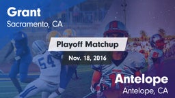Matchup: Grant  vs. Antelope  2016