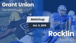 Matchup: Grant Union High vs. Rocklin  2018