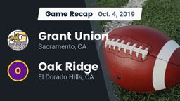 Recap: Grant Union  vs. Oak Ridge  2019