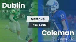 Matchup: Dublin  vs. Coleman  2017