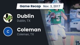 Recap: Dublin  vs. Coleman  2017