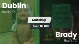 Matchup: Dublin  vs. Brady  2019