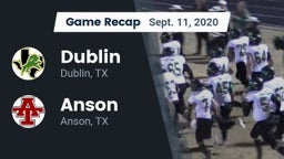 Recap: Dublin  vs. Anson  2020