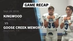 Recap: Kingwood  vs. Goose Creek Memorial  2016